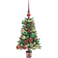vidaXL Albero di Natale con 150 LED con supporto Verde 65 cm PE