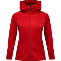 Peak Performance Women's Rider Essentials Zip Hood Giacca in pile Donna (S, rosso)