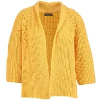 River Woods Loose Fitted Fancy Cardi 1/2sl Yellow Taglia: XL | Cardigan Outlet | Donna | Giallo