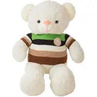 Creaciones Llopis Orsetto Di Peluche In Jersey A Righe 80 Cm