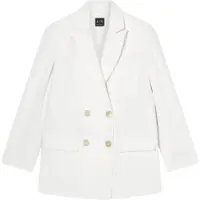Armani Exchange per donna. XW001948AF21555U1003 Blazer doppio bianco (XS), Casual, Classico, Poliestere, Manica lunga