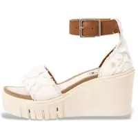 Art per donna. 12085S1WU003_017 Sandali Catania 2085S, color bianco sporco (37), Tessuto, 8 a 10cm, Fibbia, Casual
