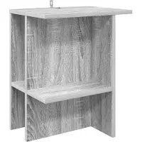 vidaXL Tavolino da caffè Sonoma grigio, 40 x 30 x 49 cm, materiale composito di legno