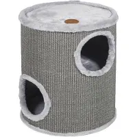 OEM Tiragraffi moderno ed elegante - Finitura grigia, diametro 36 x 50 cm - Tiragraffi per gatti di tutte le taglie