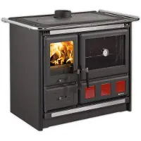La Nordica Stufa a legna da 11 kw, nero antracite extraflame ROSAXXL.16ACIERNOIRANTHRA
