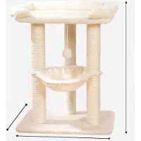 OEM Tiragraffi per gatti, altezza 112 cm, beige/bianco