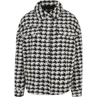 Urban Classics Ladies Aop Sherpa Overshirt Blackhoundstooth Taglia: M | Sovracamicie Outlet | Donna | Nero