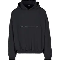 Urban Classics 90's Pull Over Jacket Black Taglia: XXL | Felpe con cappuccio Outlet | Uomo | Nero