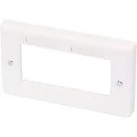 Lindy presa doppia a parete 146x86 mm UK per 4 moduli a scatto e prolunga AV 60542