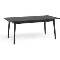 Meublorama Tavolo allungabile MONDO - Nero opaco - 180 a 220 cm - Piedi design in metallo