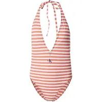 Calvin Klein Plunge One Piece Stripe Acorn Orange Taglia: S | Costumi Interi Outlet | Donna | Arancione