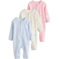 Next Pigiama beige / blu chiaro / rosa chiaro / bianco