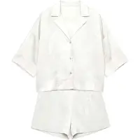 Gisela Pigiama A Manica 3/4 Shorts&shirt Satin Jacquard Fabric