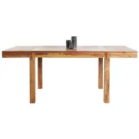 Meublorama Tavolo da pranzo TAVINA 120–200 cm – Tavolo allungabile in legno massello di Sheesham verniciato