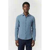 Dstrezzed Ds-dandy Shirt Provincial Blue Taglia: S | Camicie Casual Outlet | Uomo | Blu