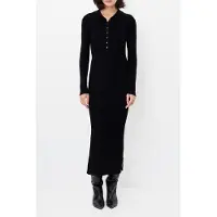 French Connection Mari L/s Collared Midi Dress Black Taglia: XL | Abiti in T-Shirt Outlet | Donna | Nero