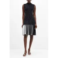 French Connection Mari Slvlss Pleated Dress Blackout Winter Whit Taglia: L | Abiti Midi Outlet | Donna | Nero