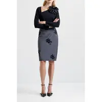 French Connection Jamie Tailored Floral Skirt Charcoal Grey Black Taglia: 8 | Minigonne Outlet | Donna | Nero