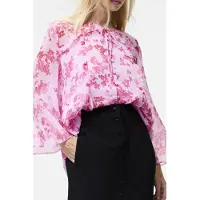 French Connection Isla Hallie Crinkle Tie Nk Top Violet Pink Multi Taglia: XS | Magliette intime Outlet | Donna | Rosa
