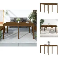 vidaXL Tavolo da giardino marrone miele 159,5x82,5x76 cm in legno di pino massiccio - Tavoli da giardino