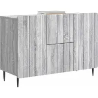 vidaXL Credenza Sonoma grigia 89 x 34,5 x 62 cm in materiale derivato dal legno