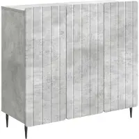 vidaXL Credenza grigio cemento 89 x 34,5 x 82 cm in materiale derivato dal legno