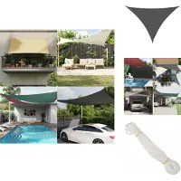 vidaXL Tenda da sole in tessuto Oxford triangolare 3x4x4 m antracite - Ombrelloni e tende da sole