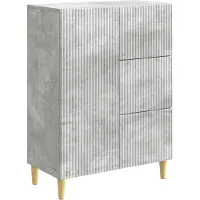 vidaXL Credenza grigio cemento 66 x 34,5 x 90 cm in materiale derivato dal legno