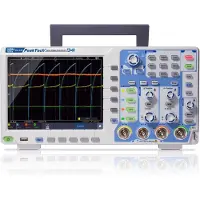 Peaktech P 1341 - Oscilloscopio digitale a 4 canali | 100 MHz | 1 GS/s | 8″ TFT | USB e LAN | FFT, modalità XY e contatore di frequenza
