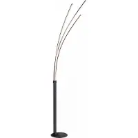 JUST LIGHT Piantana LED Maja, 3 luci nero