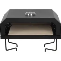 HABITAT ET JARDIN Forno per pizza da barbecue "Pizzello" - 40 x 35 x 28 cm - Nero
