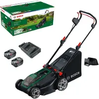Bosch Tosaerba a batteria ROTAK18V2-43, 2 batterie PBA 18V 4,0Ah