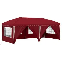 vidaXL Tenda da festa pieghevole 575 x 288 x 245 cm rosso bordeaux
