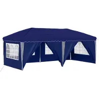 vidaXL Tenda da festa pieghevole 575 x 288 x 245 cm Blu