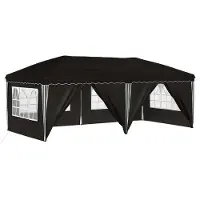 vidaXL Tenda da festa pieghevole 575 x 288 x 245 cm Nero