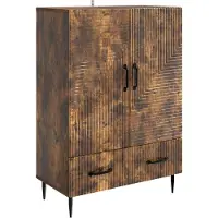 vidaXL Credenza in rovere affumicato 66 x 34,5 x 95 cm in materiale derivato dal legno
