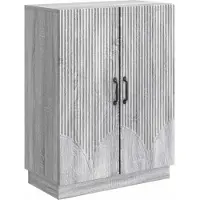 vidaXL Mobile bar/credenza Sonoma-grigio, 66 x 34,5 x 87 cm, realizzata in legno composito