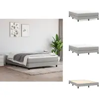 vidaXL Letto a molle insacchettate grigio chiaro 140x200 cm tessuto - Letti e strutture letto