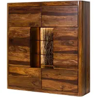 MASSIVMOEBEL24.DE MASSIVMOEBEL24 | Credenza in legno di sheesham 145x40x153 noce cerato TORONTO LUX #279