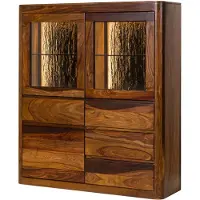 MASSIVMOEBEL24.DE MASSIVMOEBEL24 | Credenza in legno di sheesham 128x40x145 noce cerato TORONTO LUX #203