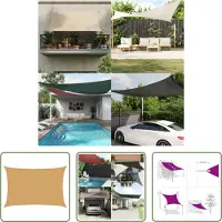The Living Store Tenda da sole 160 g/m² Rettangolare Colore sabbia 2x2,5 m HDPE