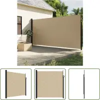 The Living Store Tenda da sole laterale estensibile , beige, 200x500 cm