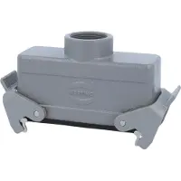 Harting Han 24B Alloggiamento connettore basso, 1xM32 uscita cavo diritta, con 2 staffe trasversali Vite M32 Area di serraggio
