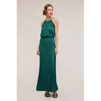Motivi Long Pleated Lurex Jersey Dress Green Taglia: 40 | Maxi abiti Outlet | Donna | Verde
