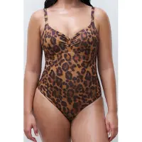 Chantelle Sw 1p Underw. Covering Wild Leopard Taglia: F80 | Costumi Interi Outlet | Donna