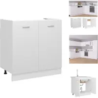 vidaXL Base lavello bianca 80x46x81,5 cm materiale legno - Mobili da cucina