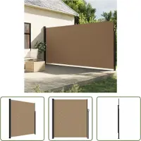 The Living Store Tenda da sole laterale estensibile , color taupe, 220x500 cm