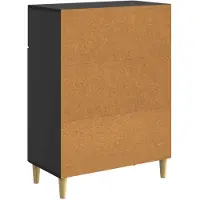 vidaXL Credenza nera 66 x 34,5 x 90 cm in materiale derivato dal legno