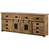 MASSIVMOEBEL24.DE MASSIVMOEBEL24 | Sideboard Mango 220x45x90 natur lackiert RAILWAY #192