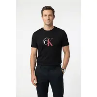 Calvin Klein Jeans Ss 30s 2tone Tee Black Taglia: S | T-shirt stampate Outlet | Uomo | Nero